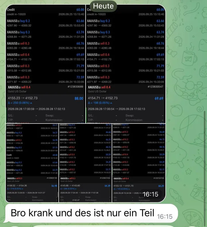 Mehrere Trade-Historien eines Mitglieds